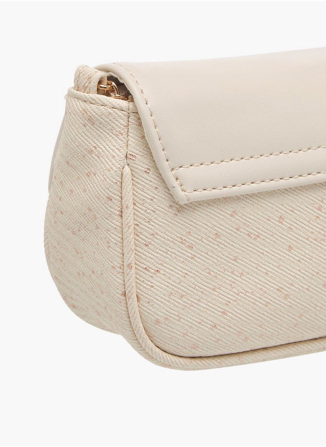 Flora Bella By Shoexpress - Girls Bow Accent Crossbody Bag with Chain Strap and Flap Closure - Image 1