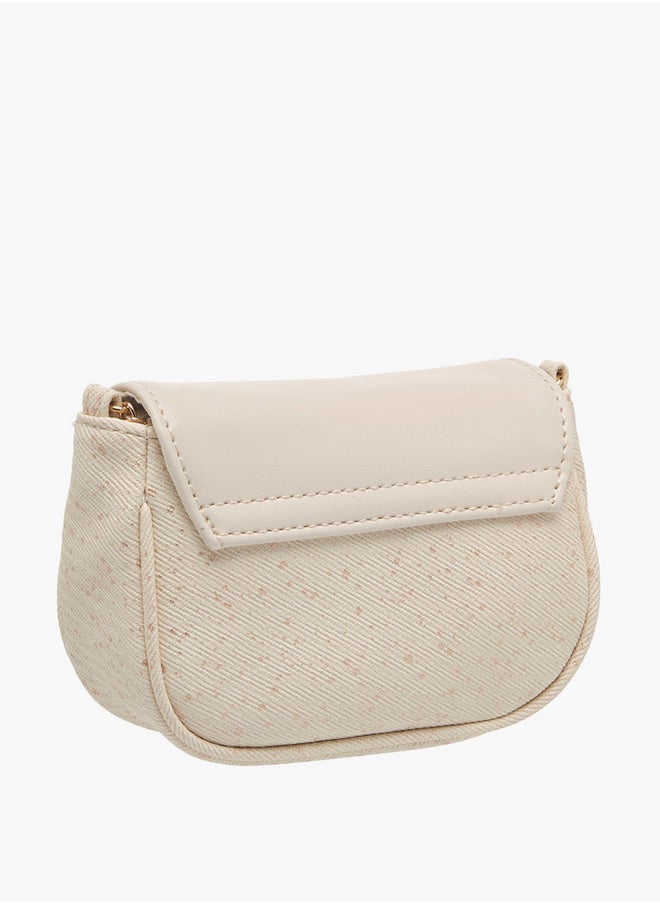 Flora Bella By Shoexpress - Girls Bow Accent Crossbody Bag with Chain Strap and Flap Closure - Image 1