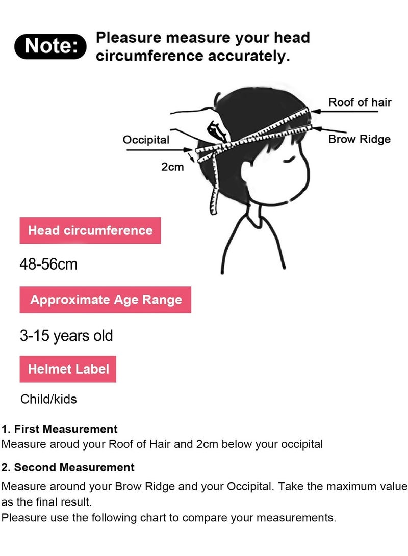 MaBaby Kids Helmet 7 in 1 Adjustable Protective Sports Gear Set, Kids Bike Helmets, Kick Scooter, Inline Skate, with Knee Elbow Pads Wrist Guards, for Kids Ages 3-15 Boys and Girls - Image 5