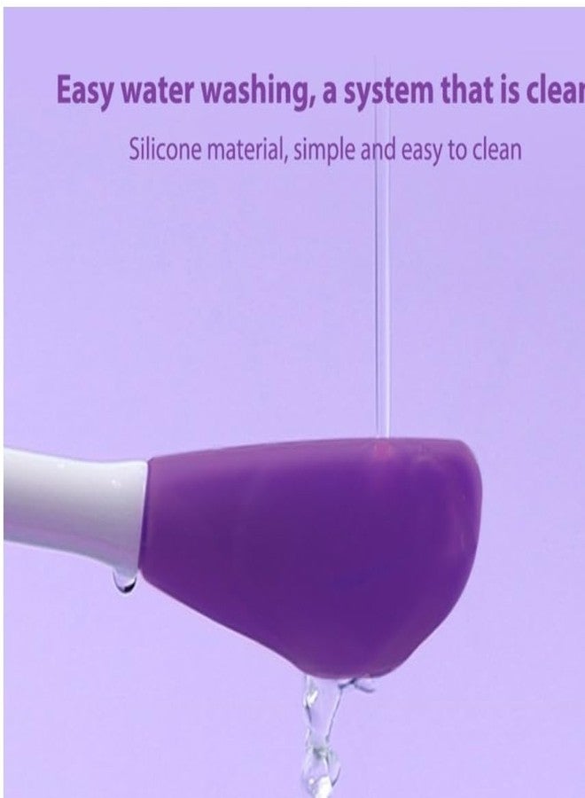 Gugzy Silicone Double-head Face Mask Brush, Facial Mask Applicator, Makeup Removel Scrubber, Lips Face Cleansing Exfoliating Brush And Body Butter Applicator (Purple) - Image 4