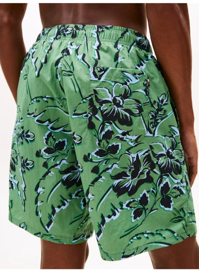 TOMMY HILFIGER  Essential Print Long Length Swim Shorts for Men | Best Price UAE