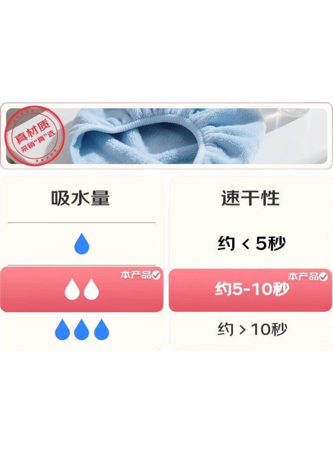 Grace منشفة شعر سريعة الجفاف مطرزة، لطيفة، ناعمة، عالية الامتصاص، لف الرأس للنساء، رمادي - Image 2