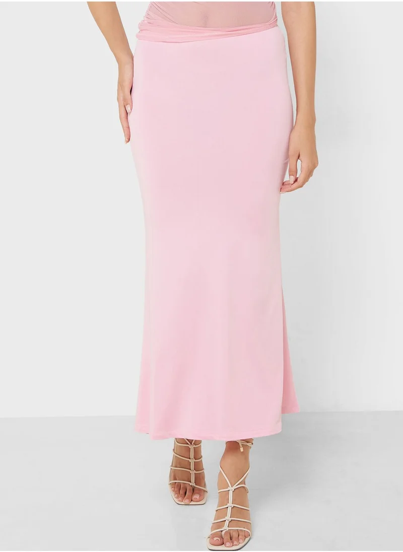 جينجر Mesh Cami Top & Maxi Skirt Set