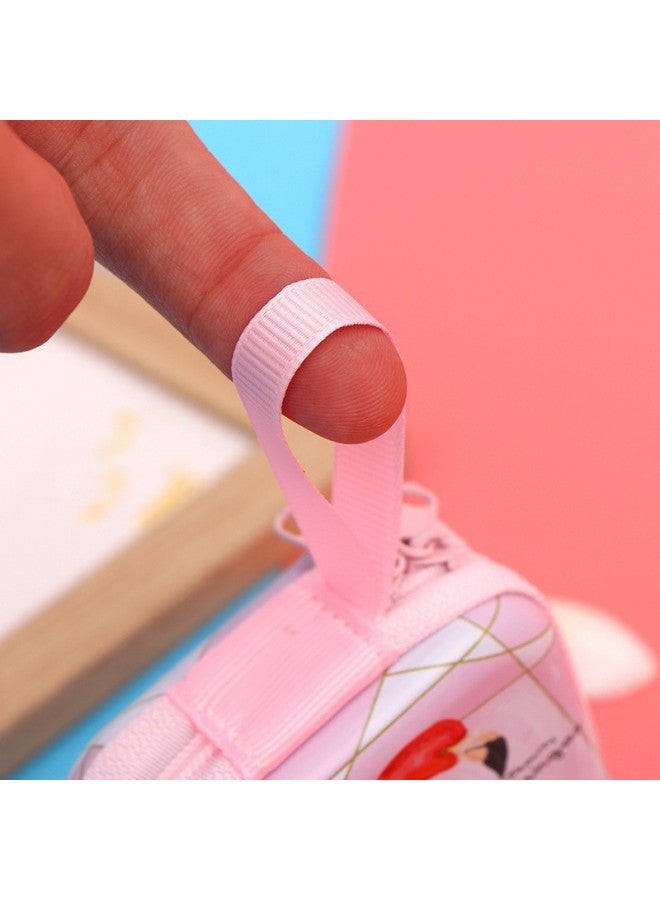 Creative Tinplate Coin Purse Cartoon Key Coin Zipper Bag Headset Data Cable Organize Storage Box-Color:Square-flamingo Style - Image 5