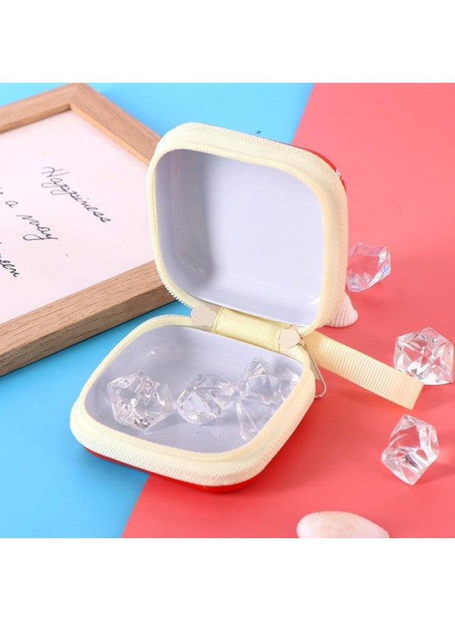 Creative Tinplate Coin Purse Cartoon Key Coin Zipper Bag Headset Data Cable Organize Storage Box-Color:Square-flamingo Style - Image 4