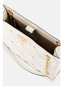 Michael Kors Women Brand Logo Tote Bag 30 H x 39 L x 13 W cm, White  - Image 4