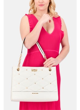 Michael Kors Women Brand Logo Tote Bag 30 H x 39 L x 13 W cm, White  - Image 2