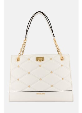 Michael Kors Women Brand Logo Tote Bag 30 H x 39 L x 13 W cm, White  - Image 1