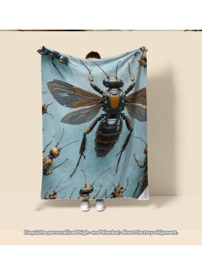 عام بطانية رقيقة من الفانيلا الكرتونية للأطفال والرضع (دافئة ومريحة، ومناسبة للنوم والألعاب) 70 سم * 100 سم - Image 1