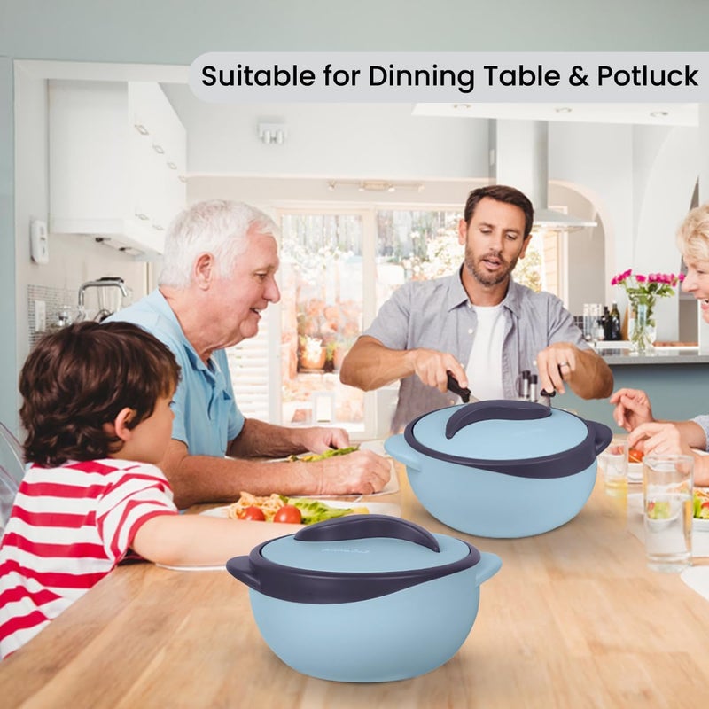 PINNACLE طقم طبق كاسرول معزول مع غطاء 3 قطع 26151 كيو تي حافظة طعام ساخن وبارد وعاء شوربة وسلطة من الفولاذ المقاوم للصدأ أفضل مجموعة هدايا للأمهات في العطلات - Image 5