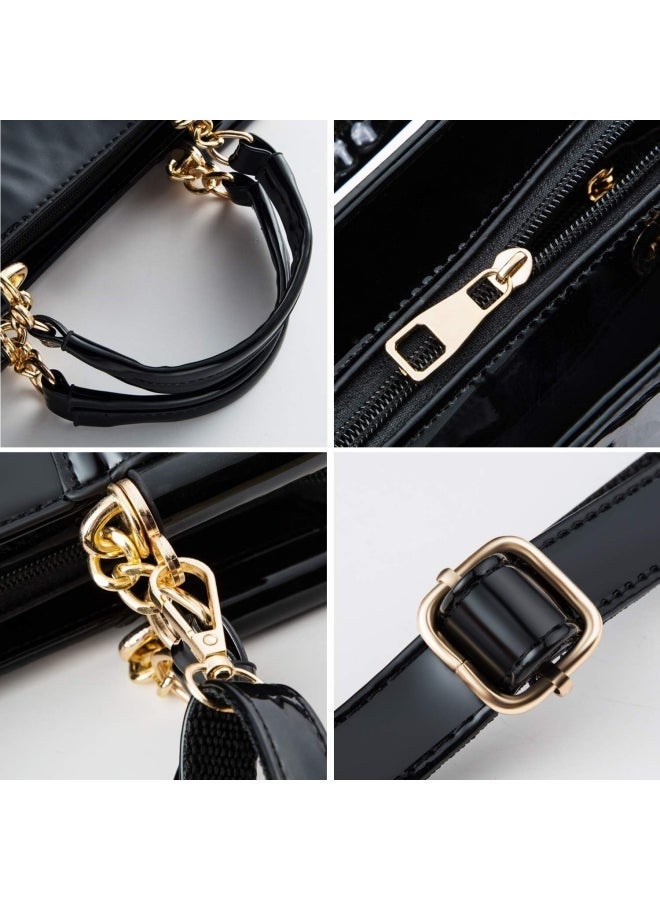 Women's Versatile Large Capacity Crossbody Bag, Ladies Top Handle Shoulder Bag Side Bag Sling Bag, PU Leather Handbag Tote Bags Satchel Bags Clutch Bag Carry Bag for College Students - Image 3