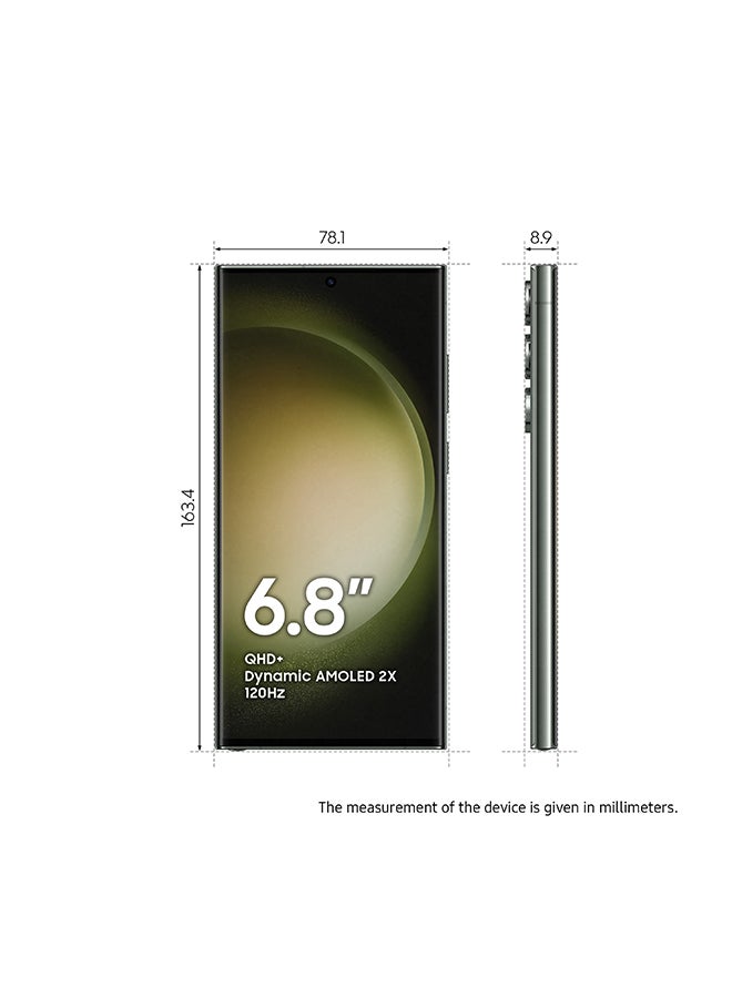 سامسونج هاتف Galaxy S23 Ultra 5G ثنائي الشريحة باللون الأخضر وذاكرة الوصول العشوائي (RAM) سعة 12 جيجابايت وسعة 512 جيجابايت - إصدار الشرق الأوسط - Image 2