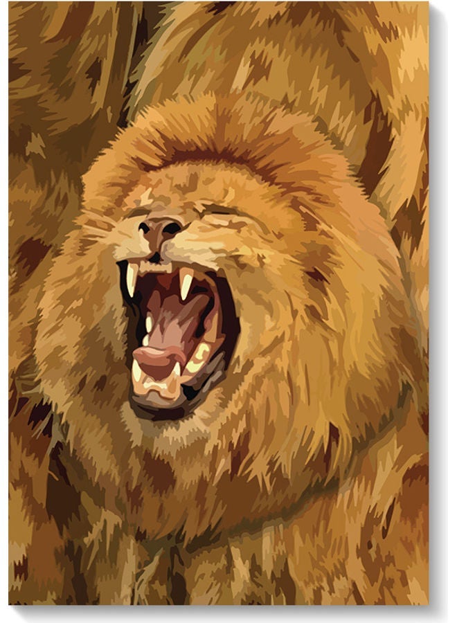 RYN فن جدار أسد متعدد الألوان 40x60 سم - Image 2