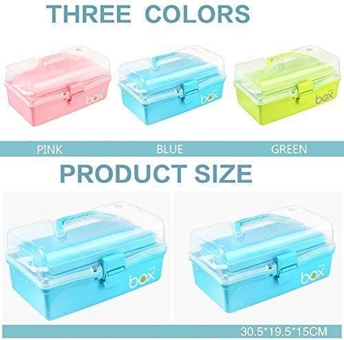 Ansawi ThreeLayer Clear Plastic Storage Box Tool Box Multipurpose Organizer and Portable Handled Storage Case for Art Craft and Cosmetic - Image 5