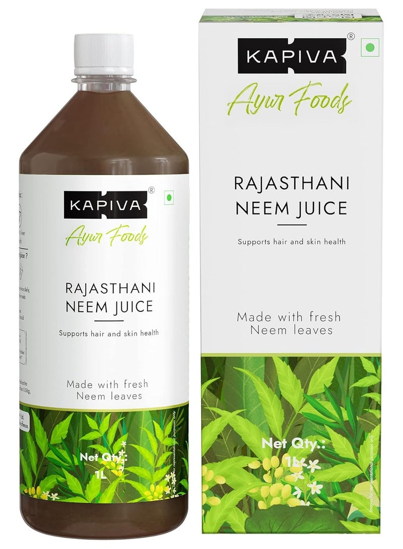Kapiva Kapiva Neem Juice | Made with Rajasthani Neem | Helps Boost Immunity and Fight Infections (1L)  - Image 1