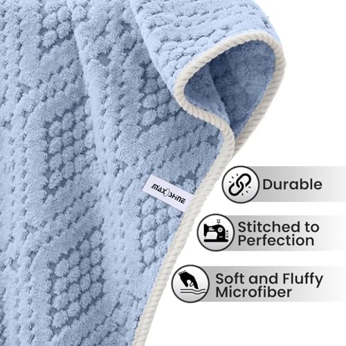 MAXOSHINE Microfiber Towels for Bath-Jacquard Bath Towel for Men and Women-Soft Coral Fleece Towel with Hook 400 GSM Quick Dry Super Absorbent-70 x 140 cm - Image 4
