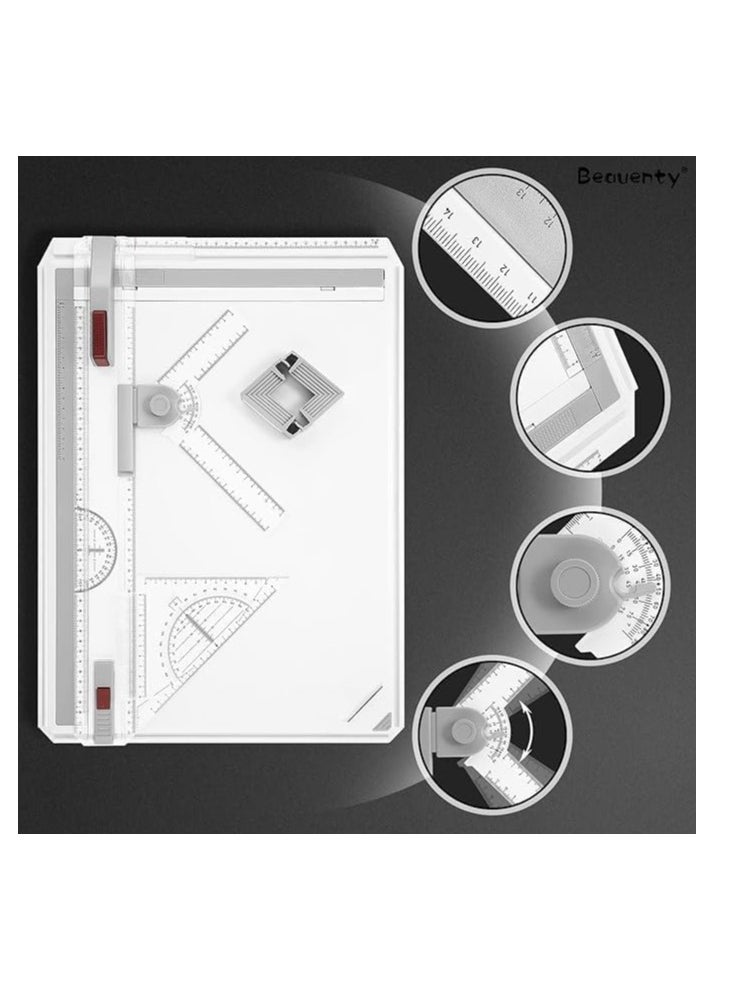 Isomers - A3 Drawing Board, Engineering Drawing Tool With Angle Adjustable Measuring System, Multifunctional Graphic Architectural Sketch Board, For Engineer, Architect, Artist(Style 1) - Image 1