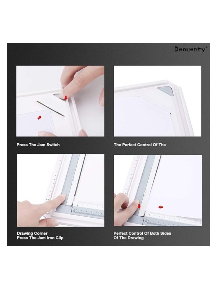 Isomers - A3 Drawing Board, Engineering Drawing Tool With Angle Adjustable Measuring System, Multifunctional Graphic Architectural Sketch Board, For Engineer, Architect, Artist(Style 1) - Image 1
