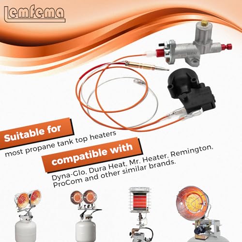 Lemfema Gas Control Safety Valve Replacement Kit for Propane Gas Radiant Tank Top Heater Thermocouple Tip Over Switch - Image 5