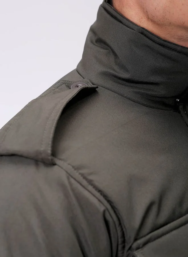 The Indian Garage Co Men Slim Fit Solid Puffer Jackets