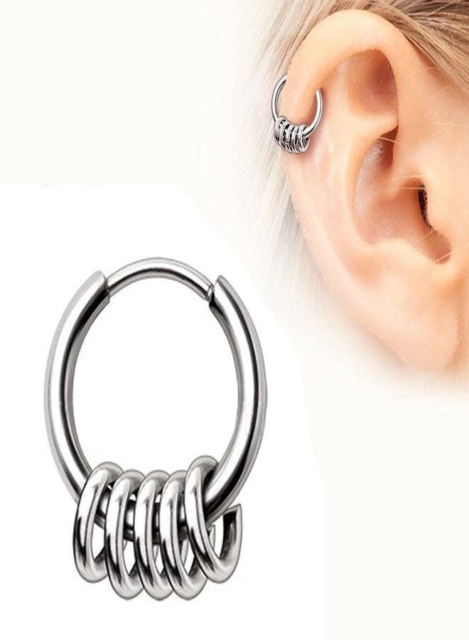 Pierced Owl 18GA Multi Rings Circular 316L Surgical Stainless Steel Hinged Segment Clicker Ring (5/16" (8mm)) - Image 2