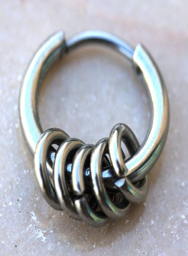 Pierced Owl 18GA Multi Rings Circular 316L Surgical Stainless Steel Hinged Segment Clicker Ring (5/16" (8mm)) - Image 3
