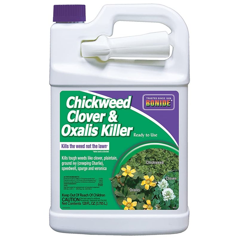 Bonide Chickweed, Clover & Oxalis Killer, 128 oz Ready-to-Use Spray, Controls Weeds & Roots without Harming Lawn - Image 1