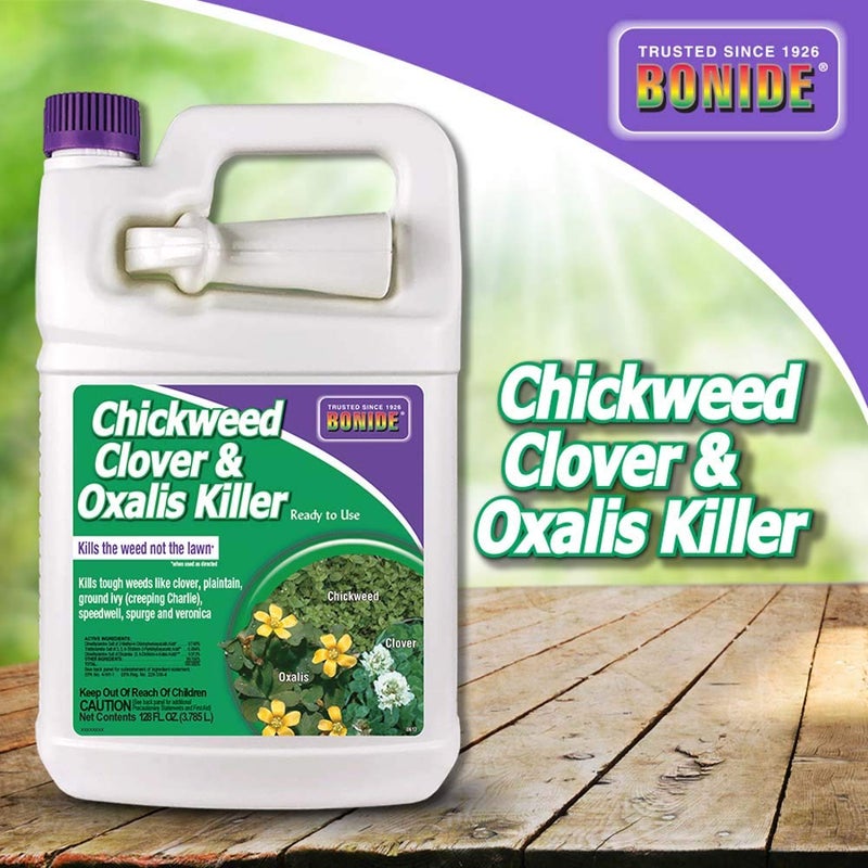 Bonide Chickweed, Clover & Oxalis Killer, 128 oz Ready-to-Use Spray, Controls Weeds & Roots without Harming Lawn - Image 2