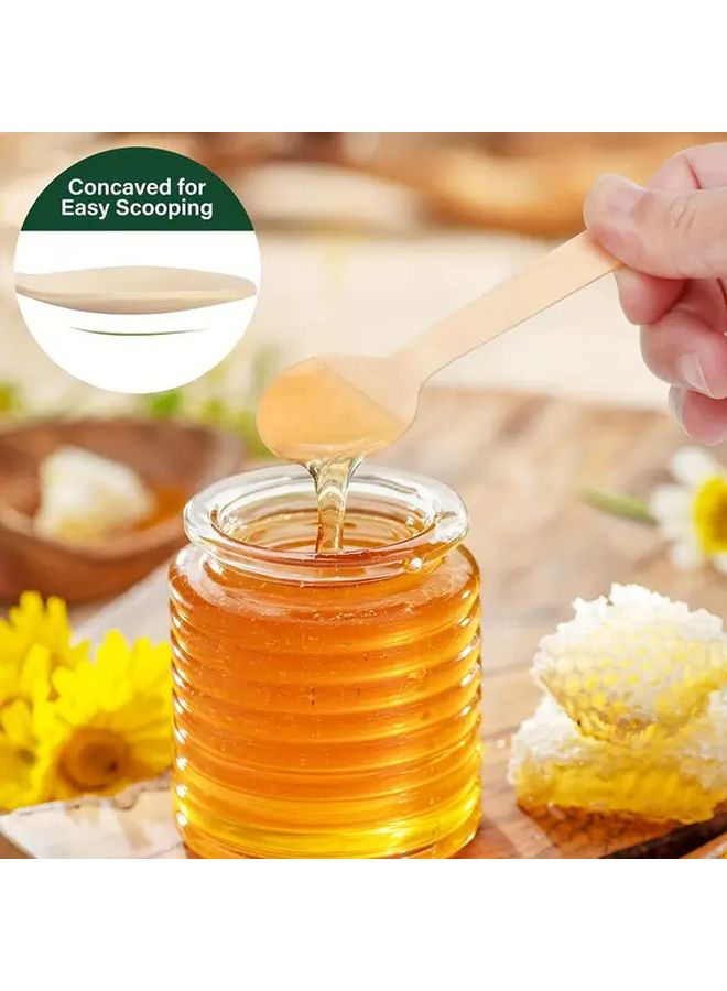 Pack Of 100 4.1 Inch Birchwood Disposable Tasting Spoons For Parties Weddings - Image 5