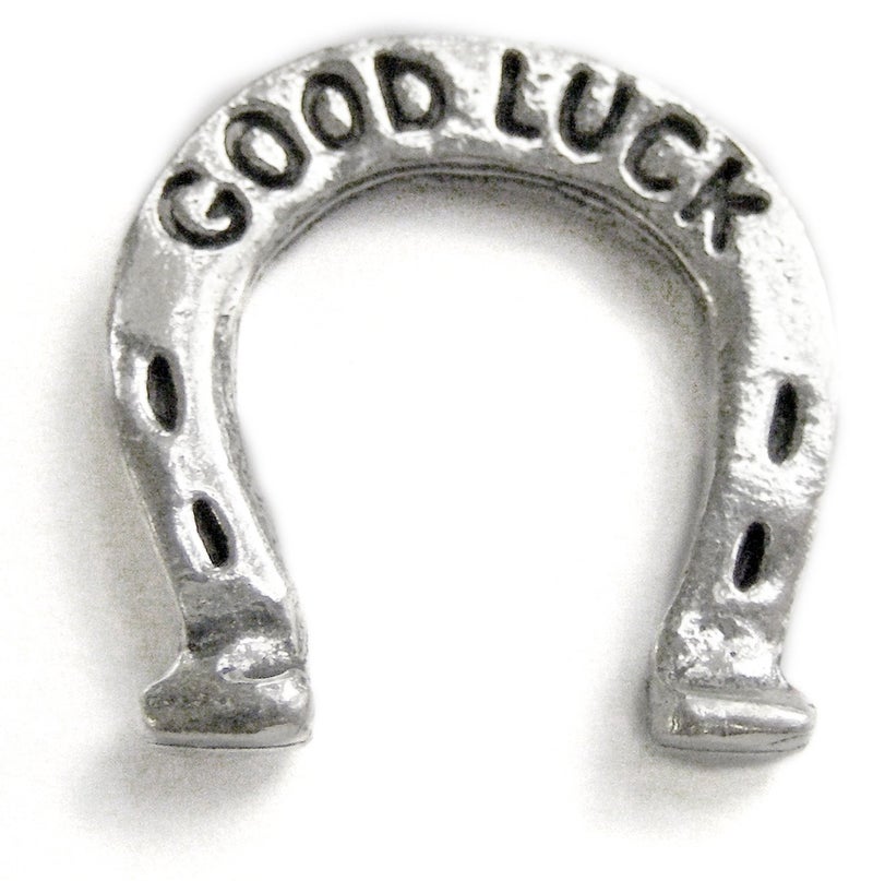 Basic Spirit HorseshoeGood Luck Pocket Token Coin Handcrafted Pewter CN74 - Image 2