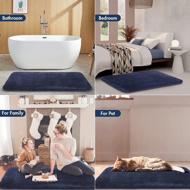 HaRvic HaRvic Soft Anti Skid Microfiber Bath Mat Super Absorbent Mats for Bathroom Bedroom Kitchen Door Mat Floor Mat NonSlip Quick Dry Rugs Size 60X40  - Image 4