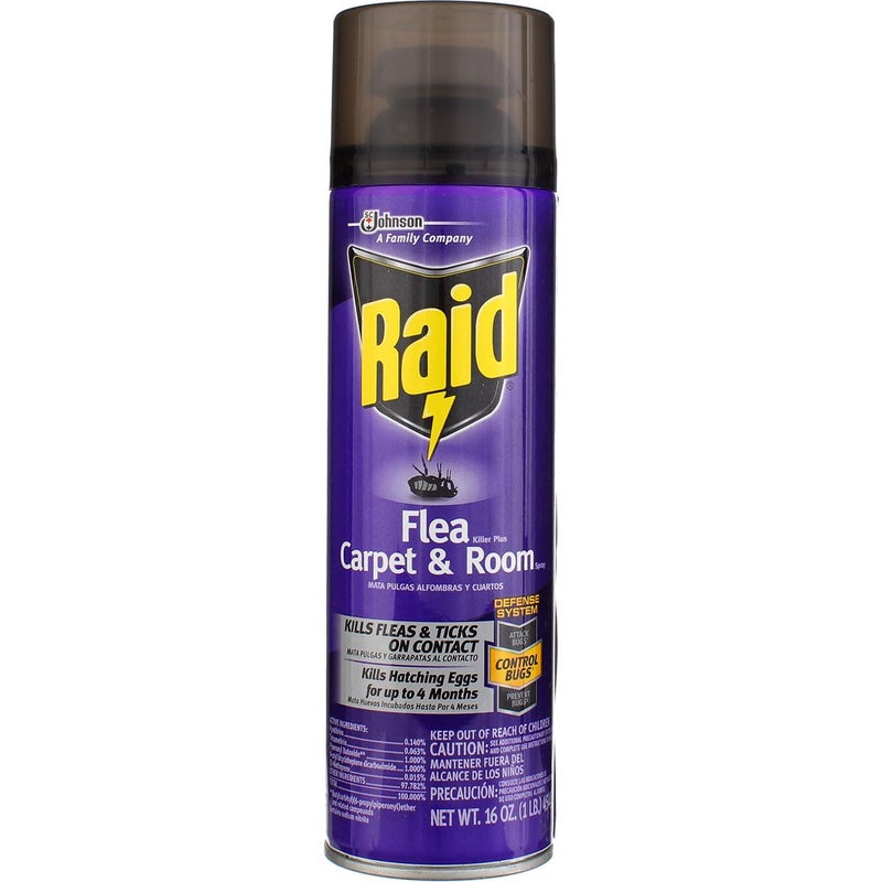 Raid Flea Killer Carpet and Room Spray, 16 oz (16 oz,Pack - 2) - Image 1