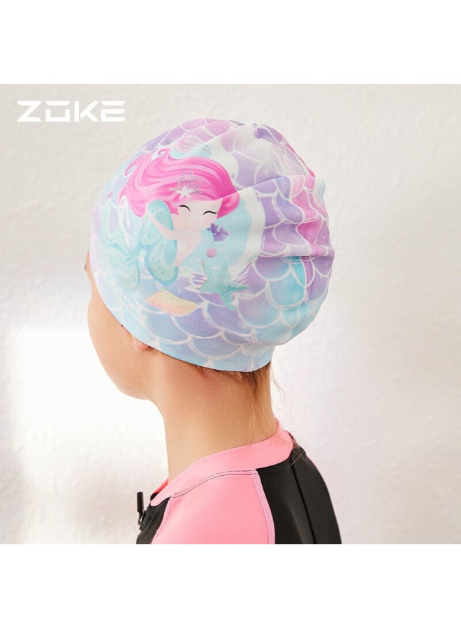 Zoke Children's Swim Cap For Girls, Silicone Waterproof Ear Protection, Cartoon Anime Design, Comfortable, Non-binding, Pink, 621503238 - Image 3