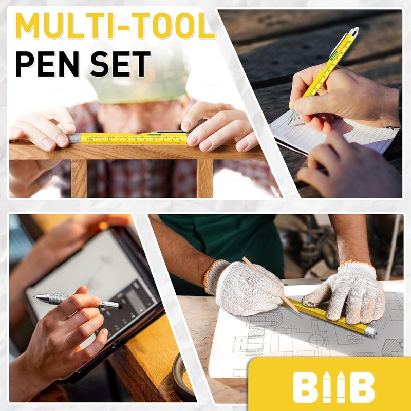 BIIB Stocking Stuffers for Men Adults, Gifts for Men 9 in 1 Multitool Pen, Mens Stocking Stuffers, Mens Christmas Gifts for Dad Him Husband, White Elephant Gifts for Adults, Cool Gadgets - Image 2