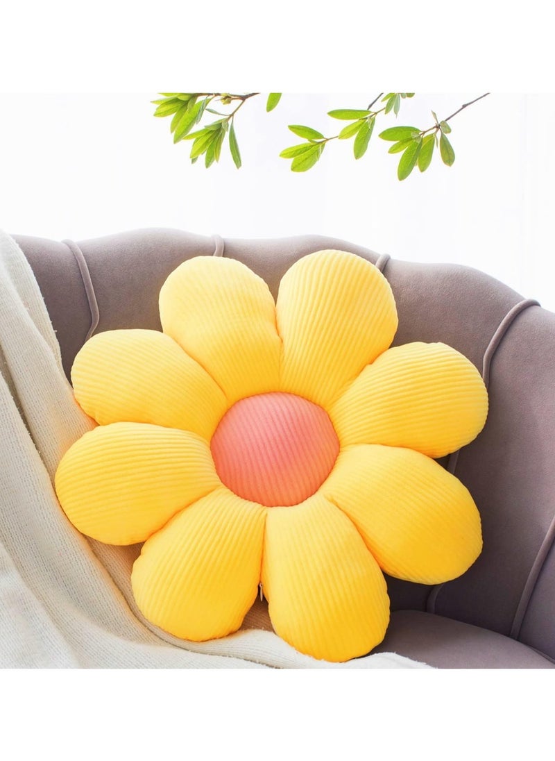 FASHION HOME Daisy Flower Shaped Throw Pillows Floor Preppy Cushion for Bedroom Sofa Chair Room Décor  - Image 1