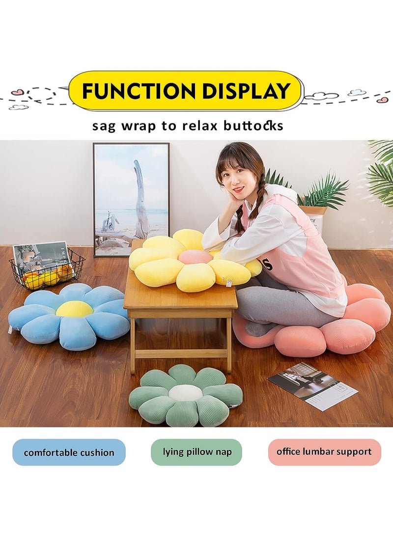 FASHION HOME Daisy Flower Shaped Throw Pillows Floor Preppy Cushion for Bedroom Sofa Chair Room Décor  - Image 4