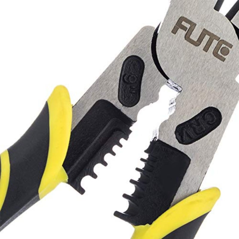 Industrial use, chrome vanadium steel, black and silver, 4-in-1 multifunctional lineman plier with wire stripper, crimper, cutter, and winding function - Image 4