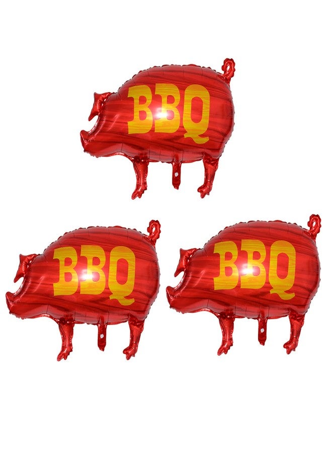 Soochat BBQ Party Balloons, Pig Shaped BBQ Mylar Foil Balloon for Birthday Baby Shower Wedding Summer Decorations Supplies - Image 1