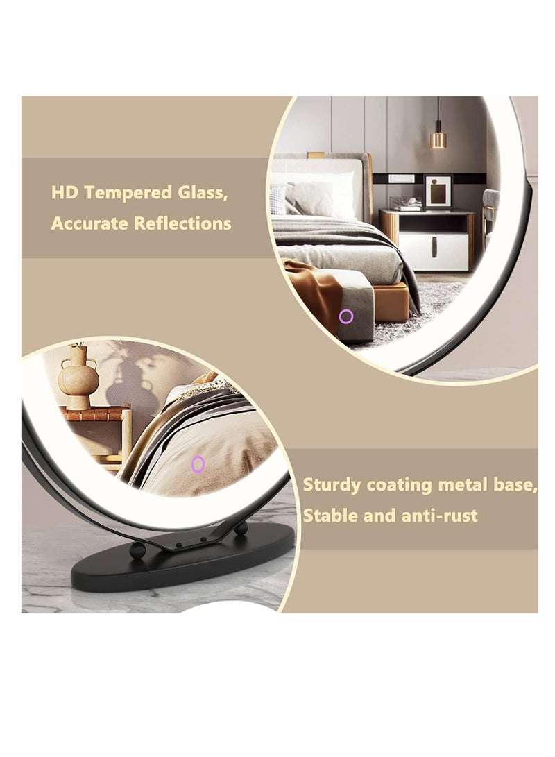 20 inch Large Vanity Makeup Mirror with Lights, 3 Color Lighting Modes | Round Lighted Up Makeup Mirror with Dimming LED - Image 3