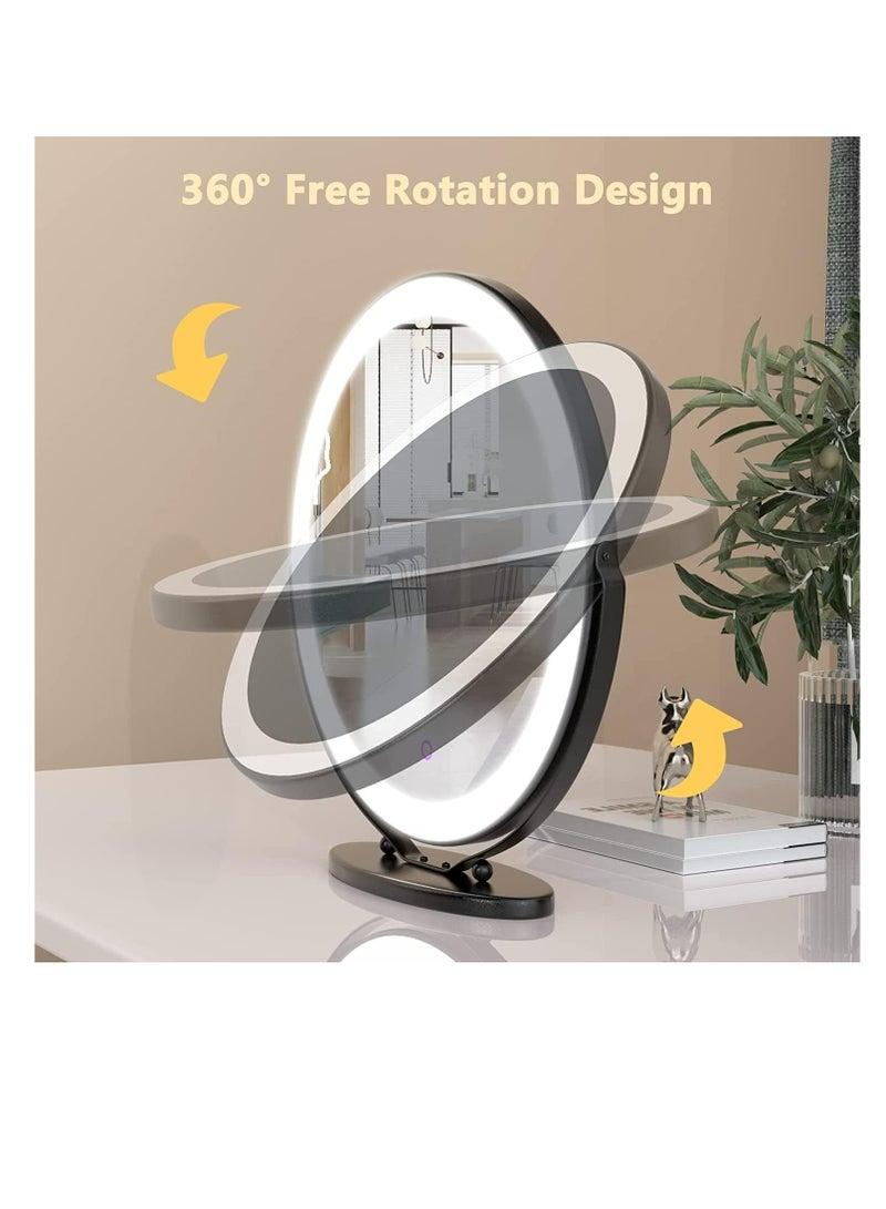 20 inch Large Vanity Makeup Mirror with Lights, 3 Color Lighting Modes | Round Lighted Up Makeup Mirror with Dimming LED - Image 2