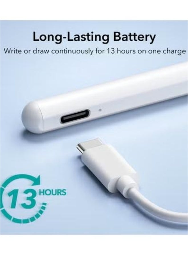 ESR Digital Pencil White ESR Stylus Pen for iPad with Tilt Sensitivity, iPad Stylus Pencil for Apple iPad 9/8/7/6, iPad Pro 11, iPad Pro 12.9, iPad Mini 6/5, and iPad Air 5/4/3, Palm Rejection, Magn - Image 2
