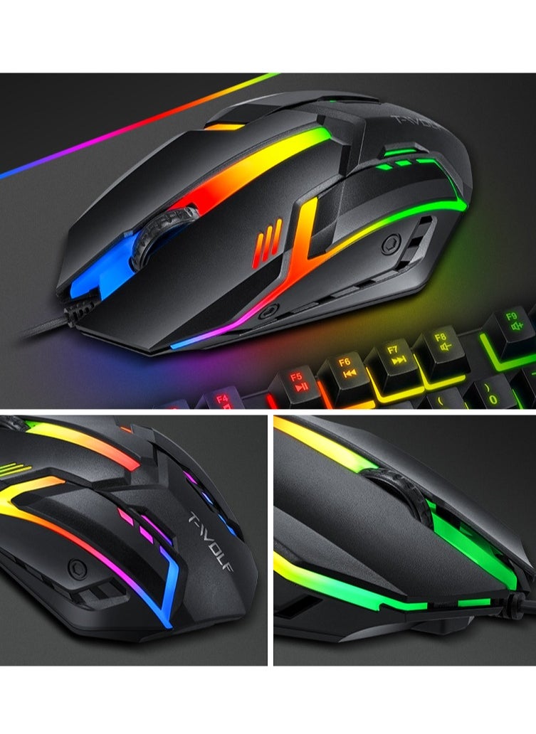 Keyboard Mouse Headphone Set Four Piece Game Set