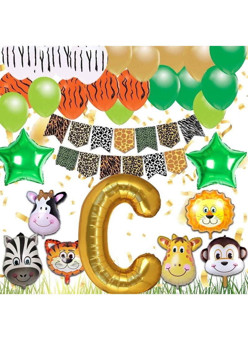 Exploded Safari Concept Letter C Birthday Party Celebration Set; Letter and Star Foil, Banner and Balloon Chain - pzsku/ZDA0BCBC766B2FC6D4370Z/45/_/1730794464/2910578c-5986-4cf3-b7ad-f8756a7bf8e0