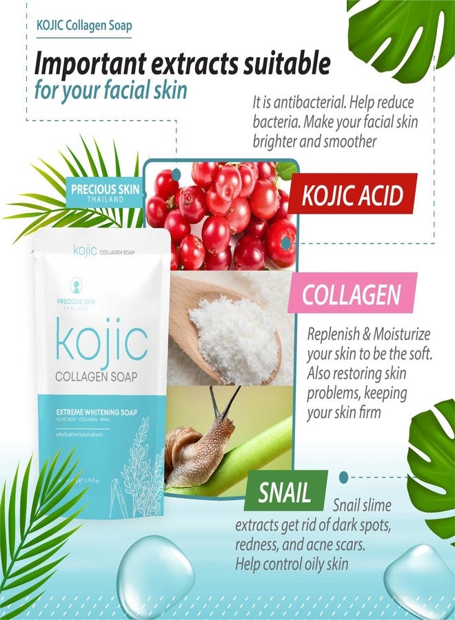 HANI PO™ Precious Skin Kojic Collagen Soap, 60g- pack of 1- thailand - Image 4