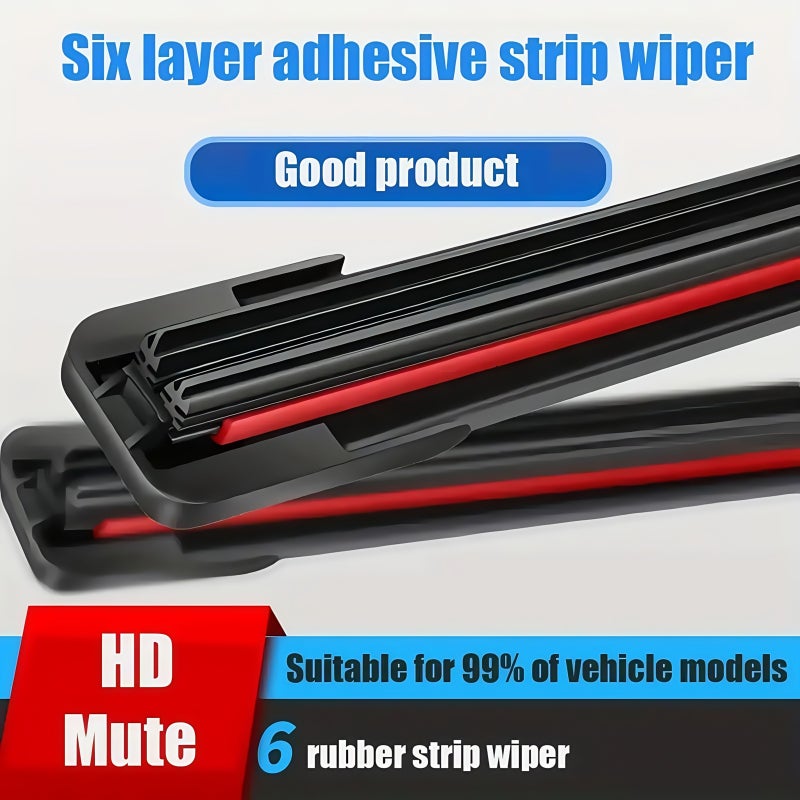 6 Layer Rubber Windshield Wiper 20 Inch 50cm High Definition Quiet Durable For J U Style Hook On Wipers Essential Car Accessory - Image 4