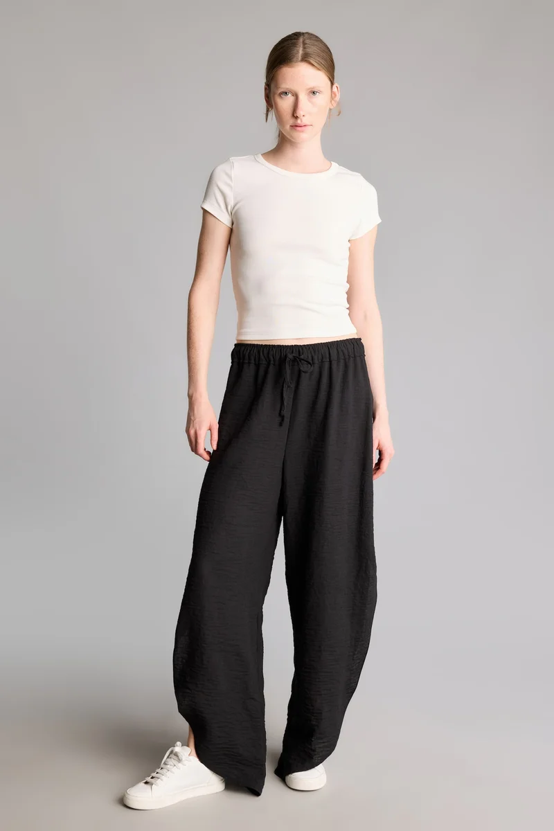 Defacto Regular Waist Linen Look Trousers
