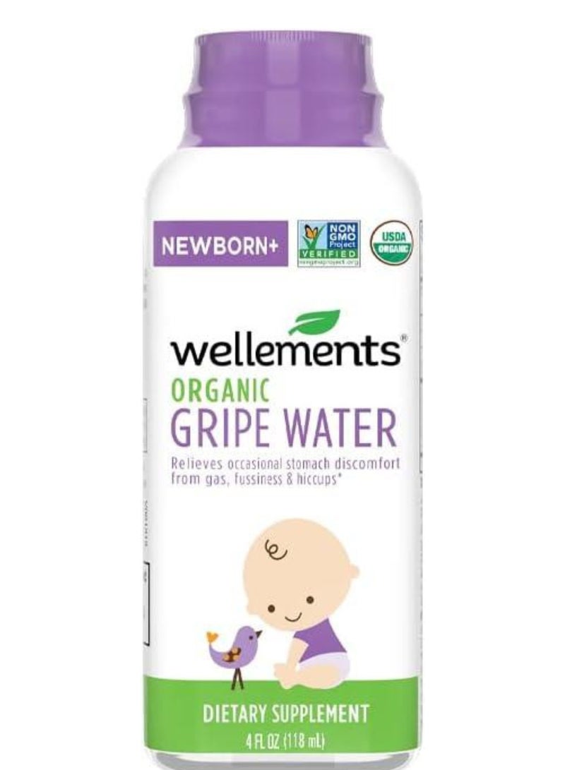 Wellements Organic Gripe Water for Newborn+, 4 fl oz - Image 2