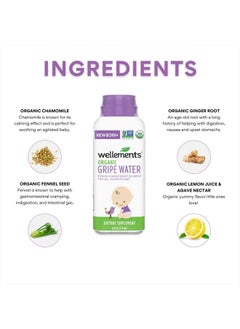Wellements Gripe Water 4 Fl Oz, Relieves Occasional Stomach Discomfort from Gas, Fussiness & Hiccups, USDA Certified Organic, Gluten Free & Non GMO, Ages Newborn+  - Image 3