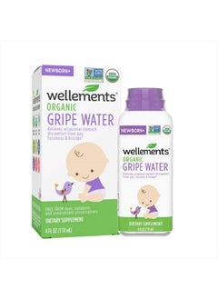 Wellements Gripe Water 4 Fl Oz, Relieves Occasional Stomach Discomfort from Gas, Fussiness & Hiccups, USDA Certified Organic, Gluten Free & Non GMO, Ages Newborn+  - Image 1