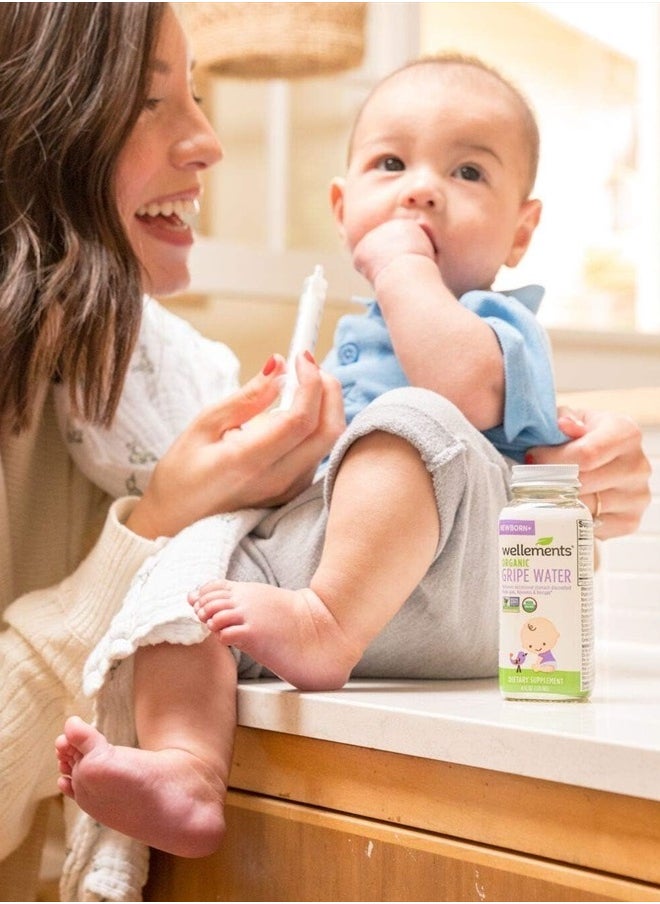 Wellements Gripe Water 4 Fl Oz, Relieves Occasional Stomach Discomfort from Gas, Fussiness & Hiccups, USDA Certified Organic, Gluten Free & Non GMO, Ages Newborn+  - Image 4
